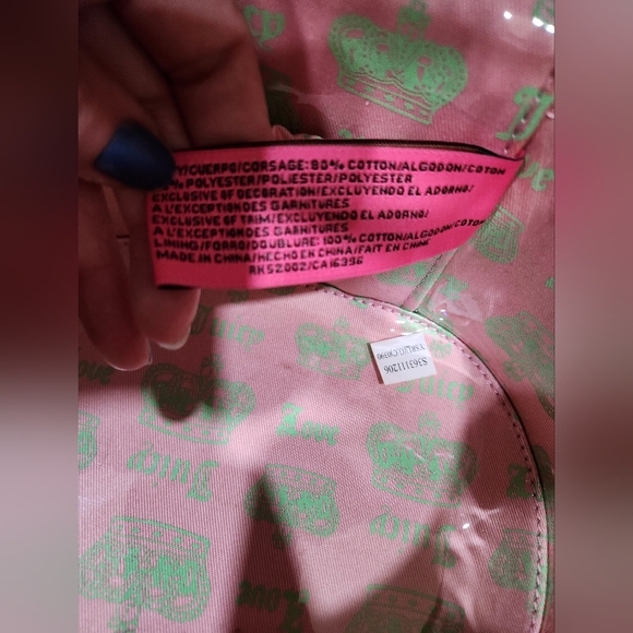 RARE Juicy Couture y2k Train Vanity Case Cosmetic Bag Purse Juicy Girls Club - Picture 13 of 15